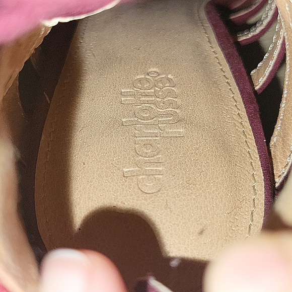 CHAROLETTE RUSSE strappy 4" burgundy stilettos - Picture 11 of 11